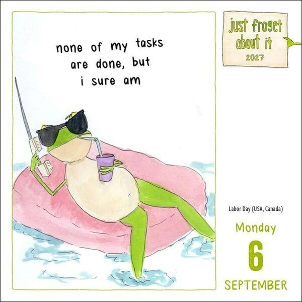 Andrews McMeel Publishing Just Froget About It Desk Calendar 2027, Desk Calendars, Day To View, Humour, Gift