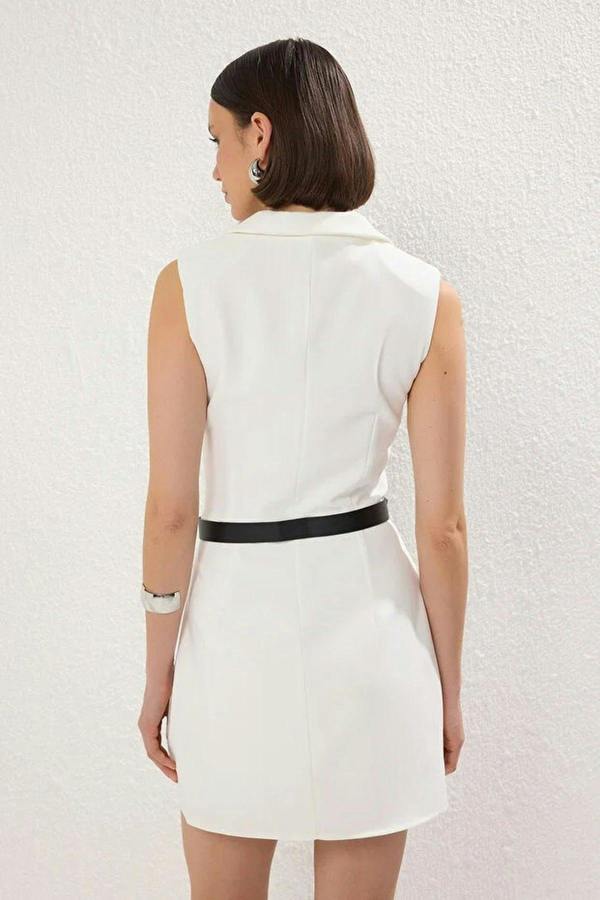 WOVCOR Belted Short Skirt Wide Leg Playsuit