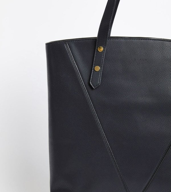 Votch Honor Vegan Bio-Based Bamboo Leather Tote Bag - Black