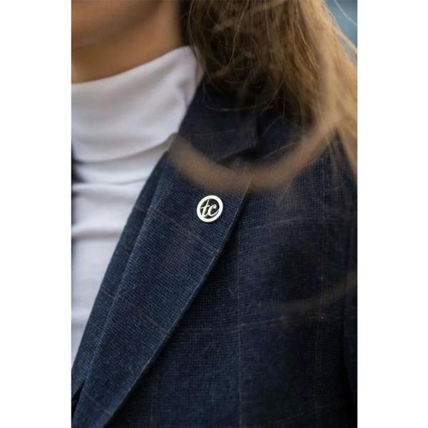 TruClothing Women's Navy Blue Tailored Fit Tweed Formal Blazer