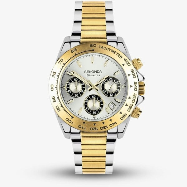 Sekonda Mens Circuit Two-Tone Chronograph Watch 30254