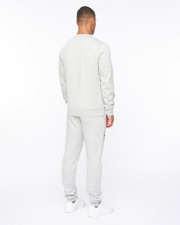 Duck and Cover Jennerkins Crew Sweat & Joggers Set Grey Marl