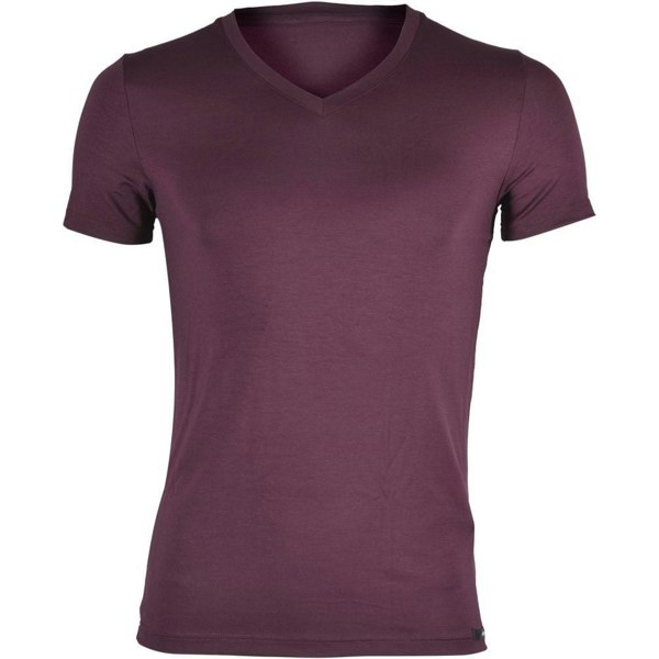Hom Tencel Soft V-Neck T-Shirt, Burgundy