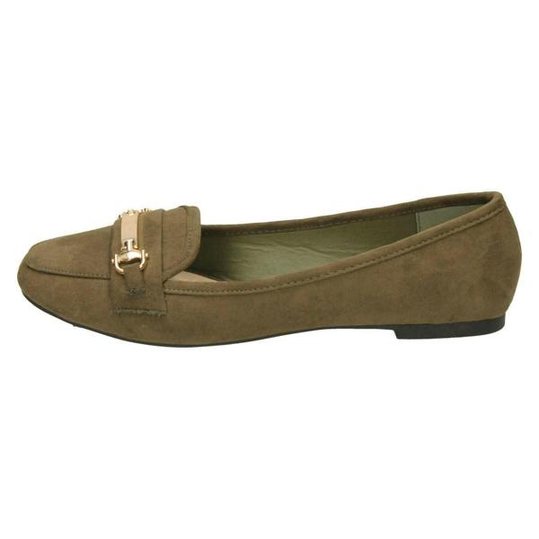 Spot On Ladies Spot On Saddle Vamp Loafers