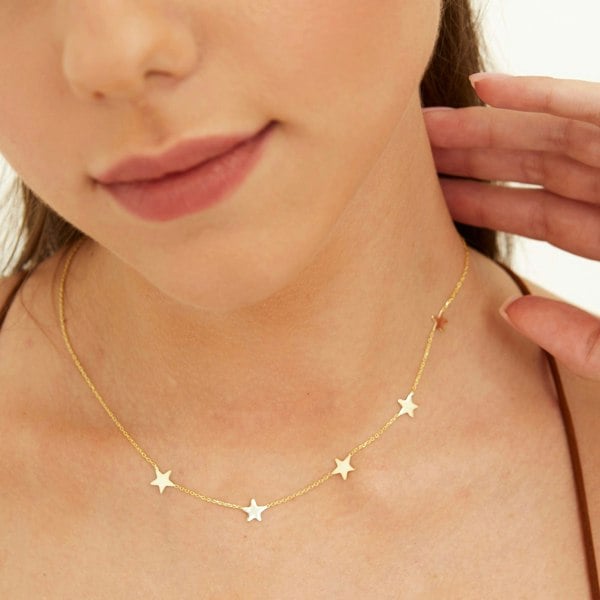 Star Sterling Silver Choker Station - Spero London