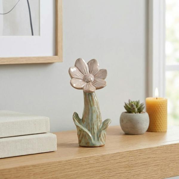 Garden Greatness Standing Pink Flower Ornament