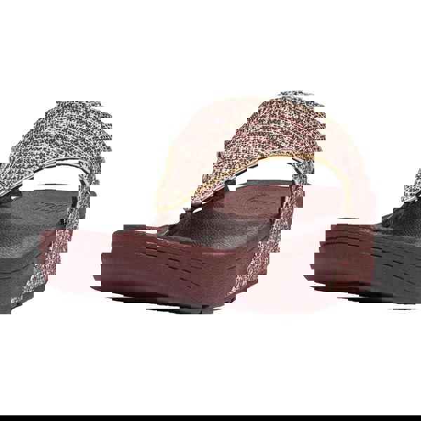 Fit Flop Womens/Ladies Lulu Shimmer Weave Toe Post Sandals - Brown