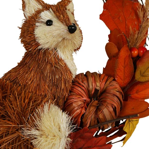 Country Living Rattan Fox Wreath
