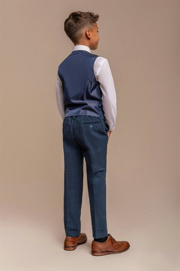 Boys Carnegi Waistcoat With Trouser Back