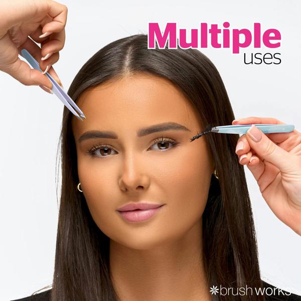 Brushworks 4 Piece Combination Tweezer Set - Mixed