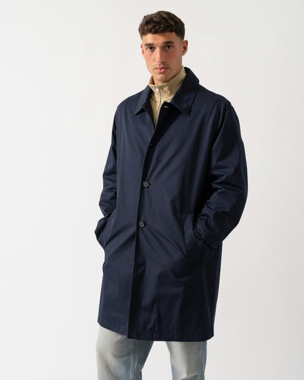 GANT Mens Cotton Car Coat - 433 Evening Blue
