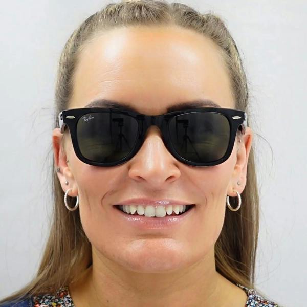 Ray-Ban Sunglasses Wayfarer Ease RB4340 601 Black Green G-15