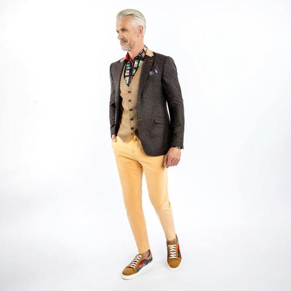 THE CREATIVE CONTRAST COAT - Premium Men's Patterned Shirt by Claudio Lugli | Bold Design, Tailored Fit, Best Printed Shirts