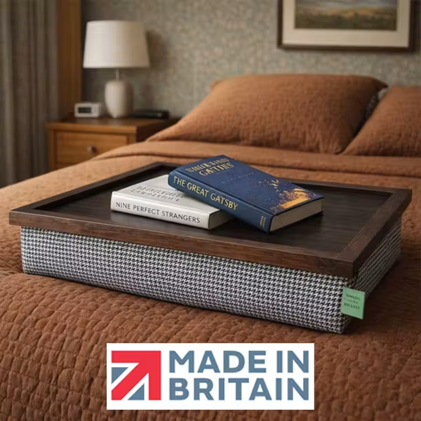 Made in the Mill Luxury Dogtooth Lap Tray With Bean Bag