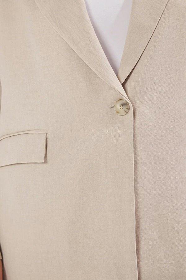 WOVCOR Linen-Look Woven Plus Size Jacket