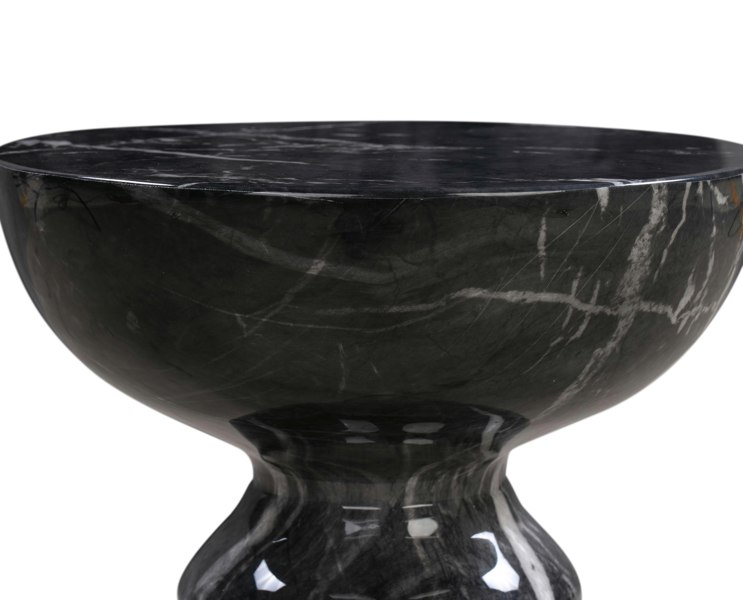 Furniture Edit Rue Black Marble Side Table