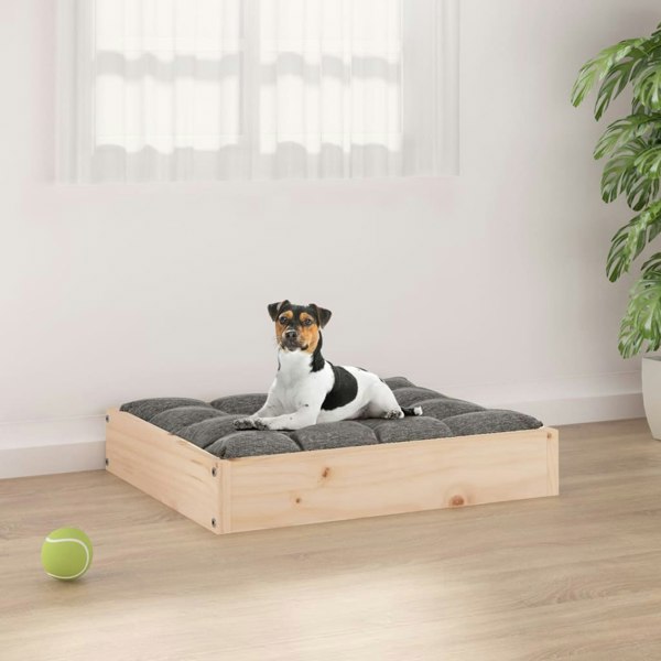Berkfield Dog Bed 51.5x44x9 cm Solid Wood Pine