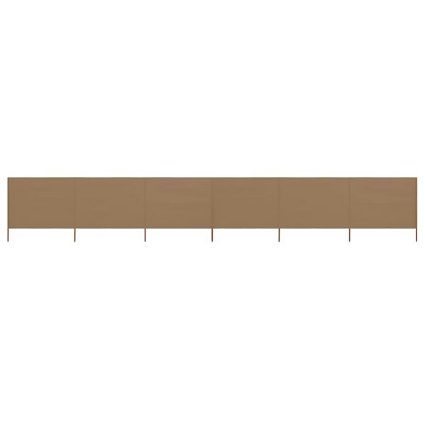 Berkfield 6-panel Wind Screen Fabric 800x160 cm Taupe