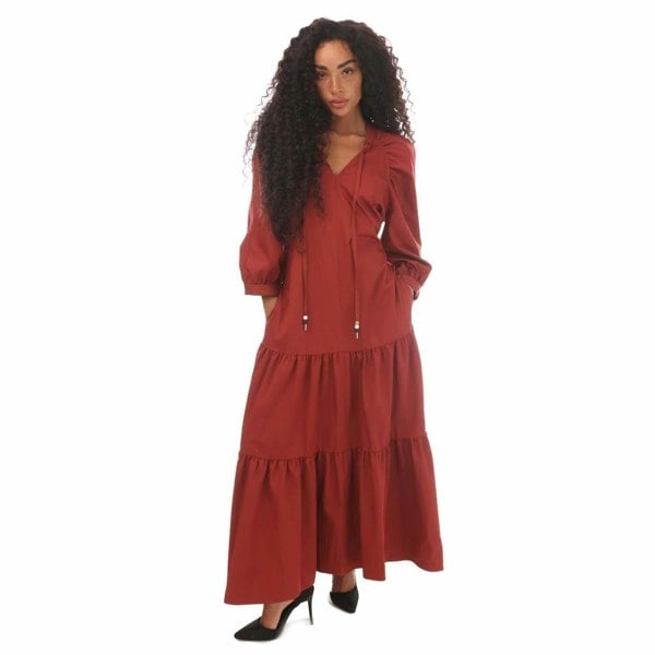 Boss Womens/Ladies Depera Tiered Maxi Dress - Red