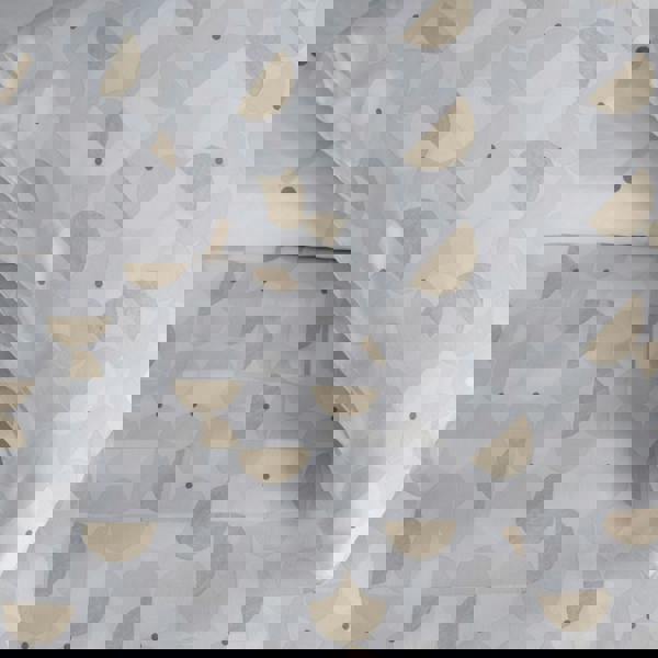 Smart Living Printed Reversible Circle Geo Duvet Cover With Pillowcases - Ochre