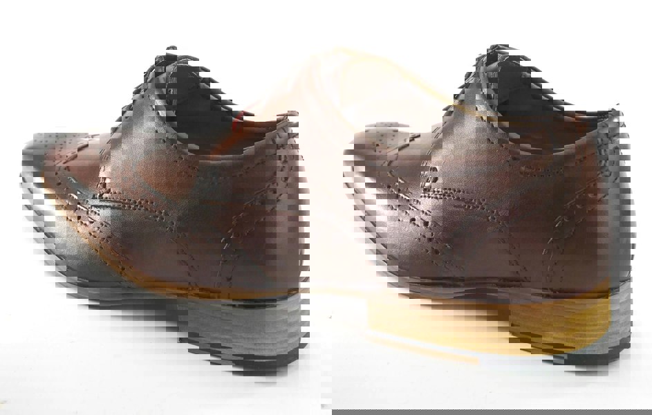 Frank James Clapham Mens Leather Brogue Lace Up Formal Shoes