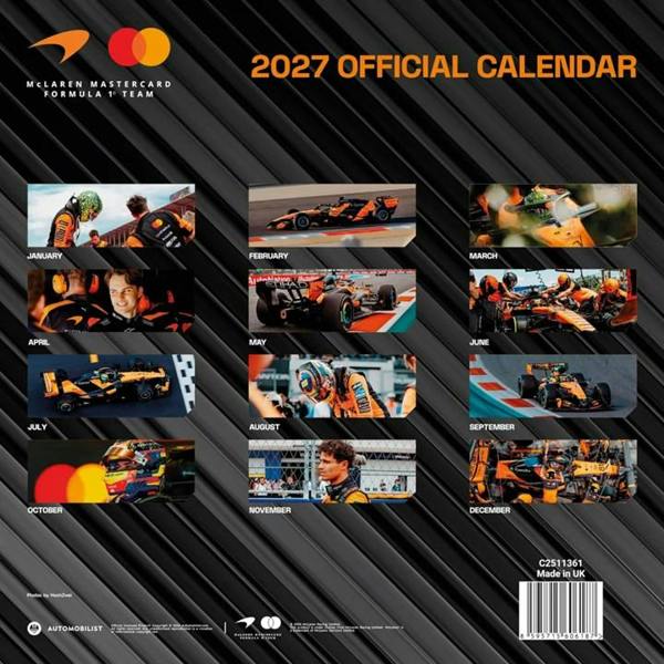 McLaren F1 Calendar 2027, Wall Calendars, Month To View, Sports, Gift