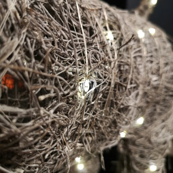 Samuel Alexander 71cm Battery Operated Rattan Woven Comet Reindeer with Warm White LEDs