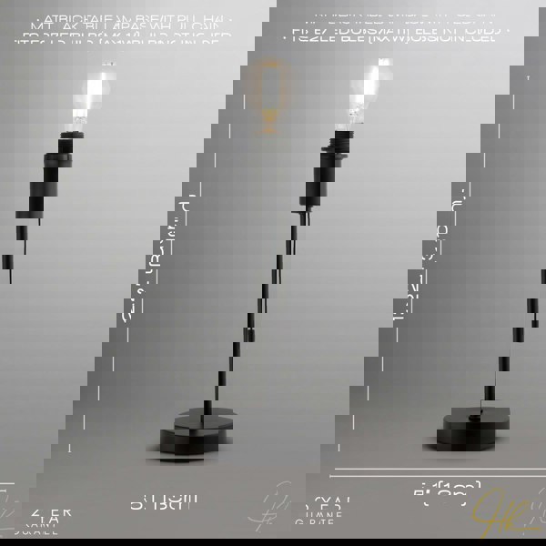 Traditional and Classic Table Lamp Base in Matte Black with Pull Cord Switch Image 6