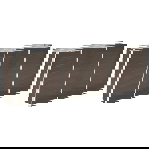 Berkfield Garden Raised Bed Galvanised Steel 240x40x77 cm Brown