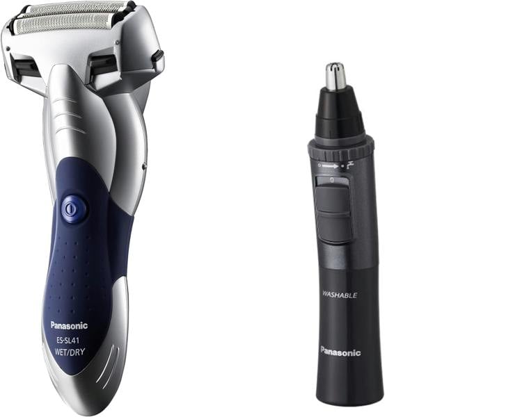 Panasonic ES-SL41 + ER-GN33 Shaver & Facial Hair Trimmer Bundle - Free Gift RRP £10!
