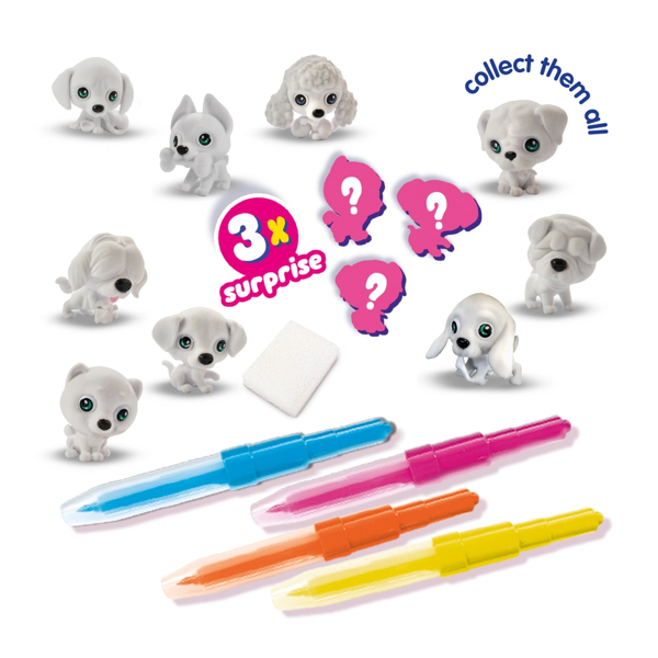 SES Creative Blow airbrush pens - Puppies surprise 3x