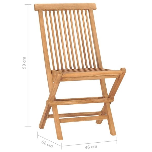 Berkfield 3 Piece Folding Outdoor Dining Set Solid Teak Wood