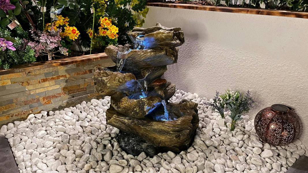 Tranquillity Water Features 5 Tier Wood Cascade Woodland Water Feature