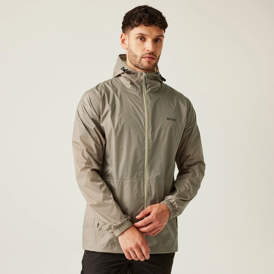 Regatta Mens Pack It III Waterproof Jacket - Golden Sand