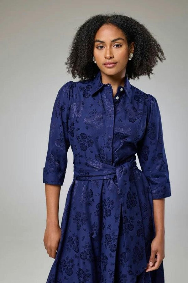 Lioness by TF Royal Blue Petals Sleeved Dress