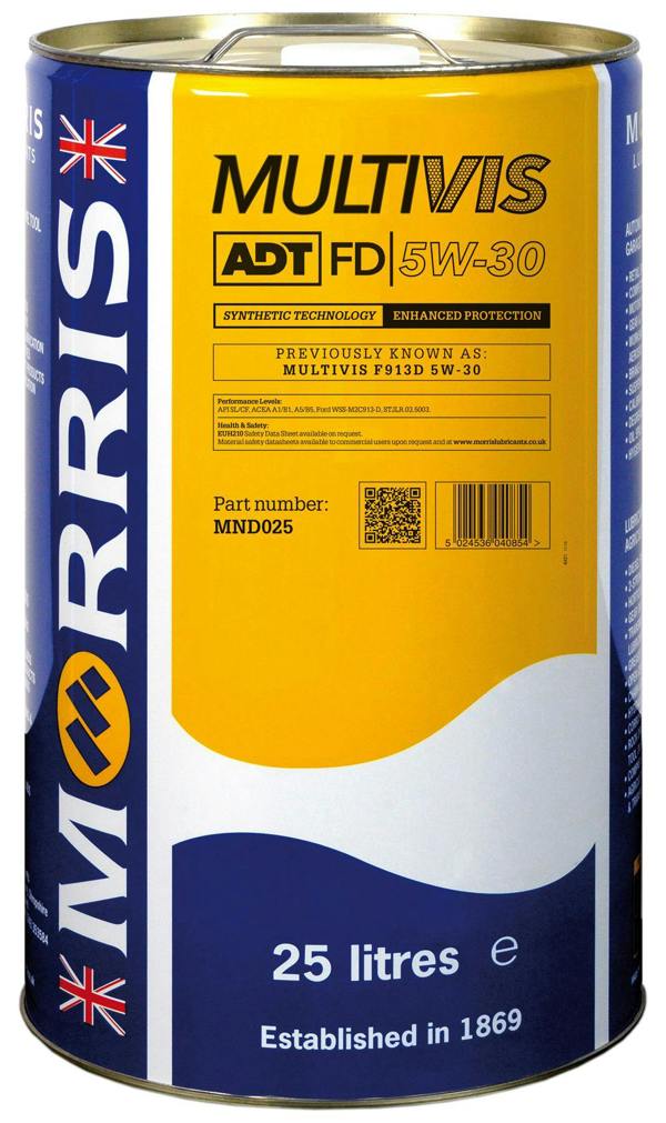 Morris 5w30 Fully Synthetic Engine Oil SL/CF ACEA A5/B5 Ford WSS-M2C913-D
