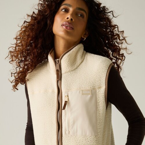 Regatta Womens Borg Longline Body Warmer - Light Vanilla/Mocha