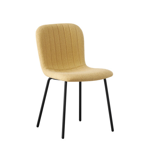 Set of 4 Teddy Faux Fur Stitched Design Dining Chairs Bella
