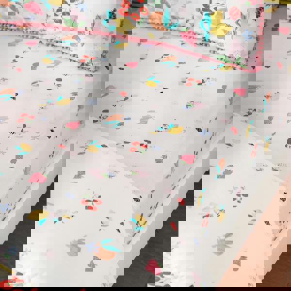 Catherine Lansfield Fruity Friends Fitted Sheet Bright