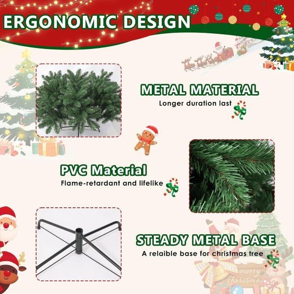 Leaper 6ft Artificial Christmas Tree for Home Decoration