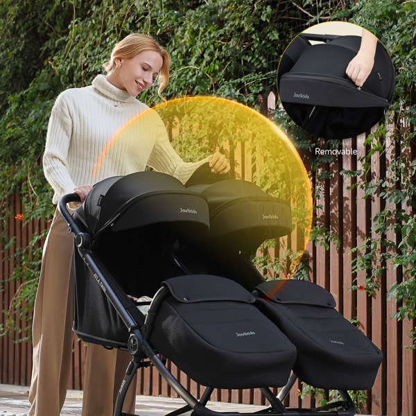 JoviKids Ayla Twin Stroller - Urban Black