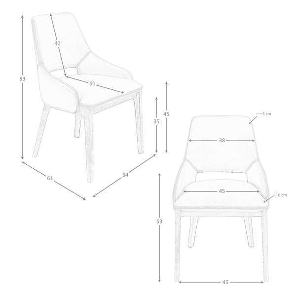 Angel Cerdá Brown Leatherette Chair 4156