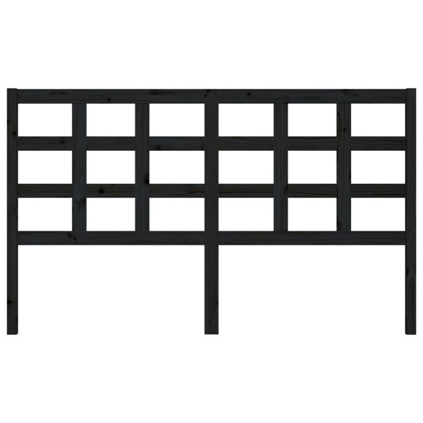 Berkfield Bed Headboard Black 165.5x4x100 cm Solid Wood Pine