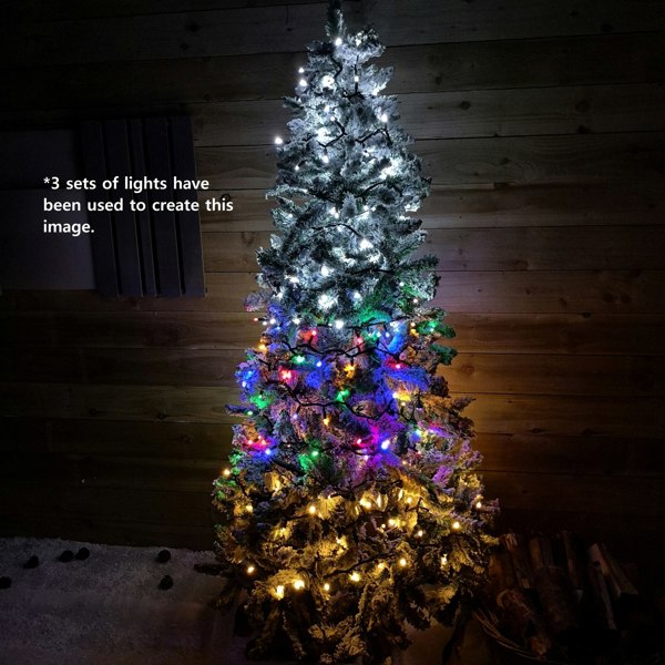 Samuel Alexander 100 LED 8m Premier Christmas Connectable Outdoor Static Lights in Cool White