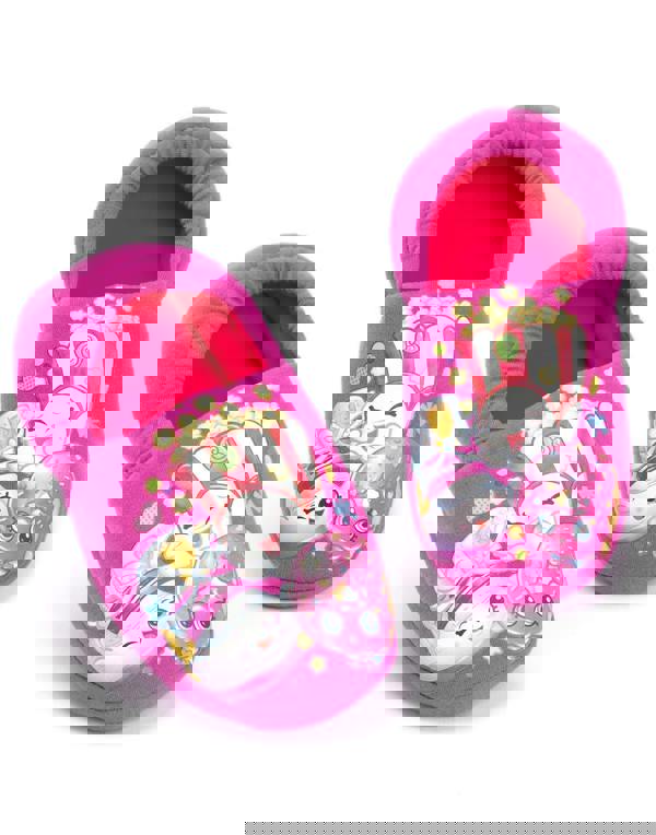 Shopkins Girls Pink Slip On Loafer Slippers