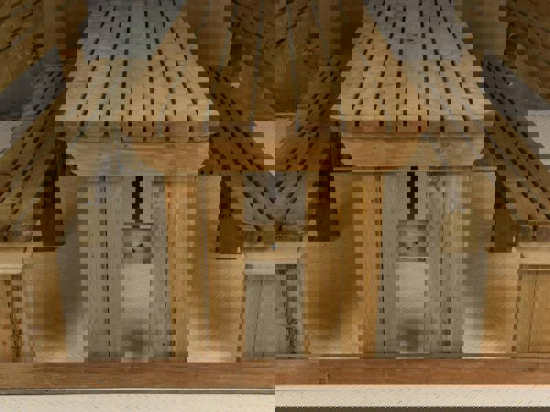 Alders Rounded Picnic Table and Benches Set with Backrest – Rustic Finish Wooden Outdoor Dining Set for Gardens and Patios