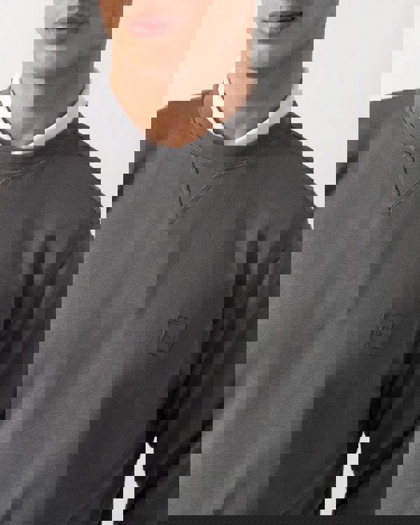 BOSS Orange Westart Mens Crew Neck Sweatshirt With Logo Patch - Open Grey 062