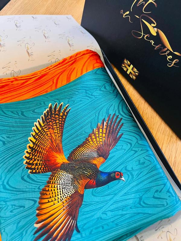 Art on Scarves The Silk Heritage Collection - Pheasants
