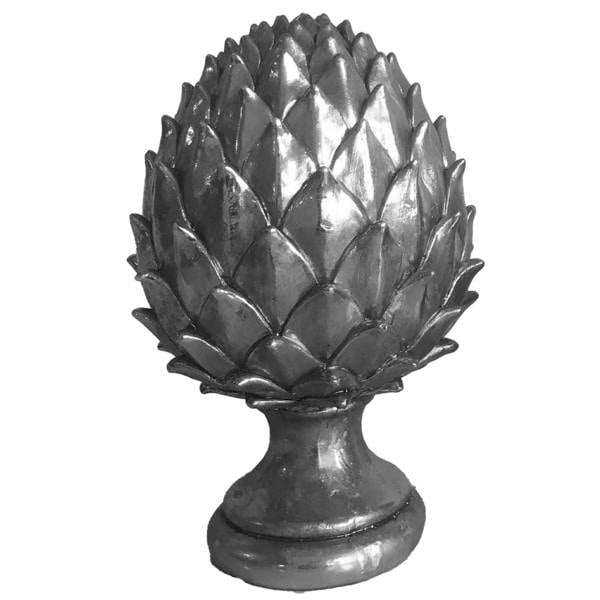 Hill Interiors Pinecone Ornament - Dark Silver - 