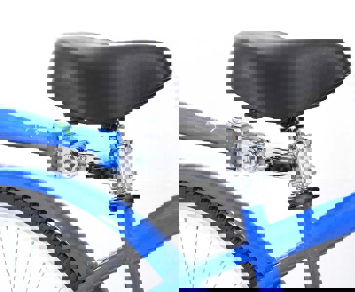 Close-up of Blue tag-along bike